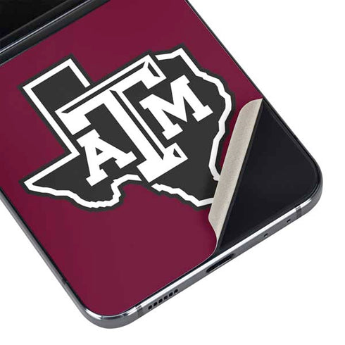 Texas A&M University Black Logo Galaxy Z Flip5 5G Skin